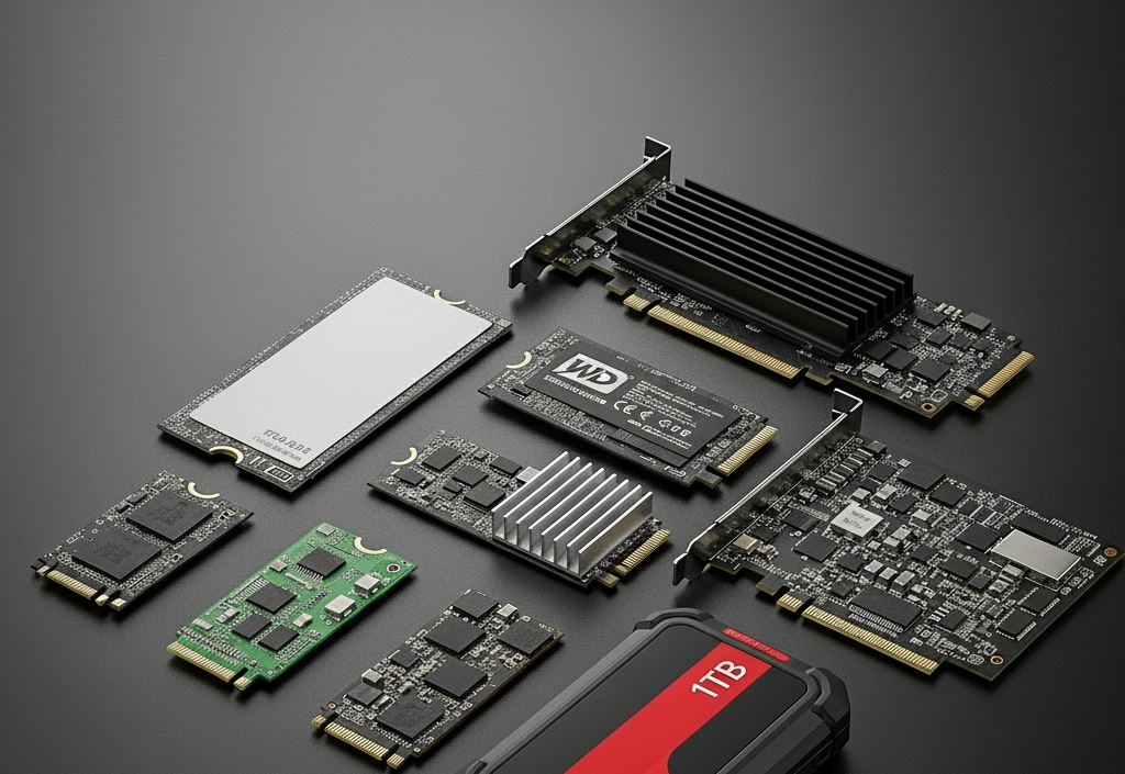Komponen komputer dan penyimpanan modern.